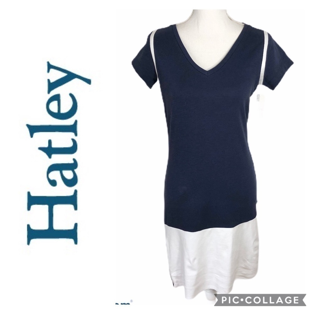 Hatley Color Block Dress V-neck Short Sleeve NWT Small